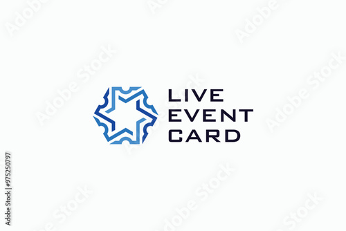 card with star event logo design template