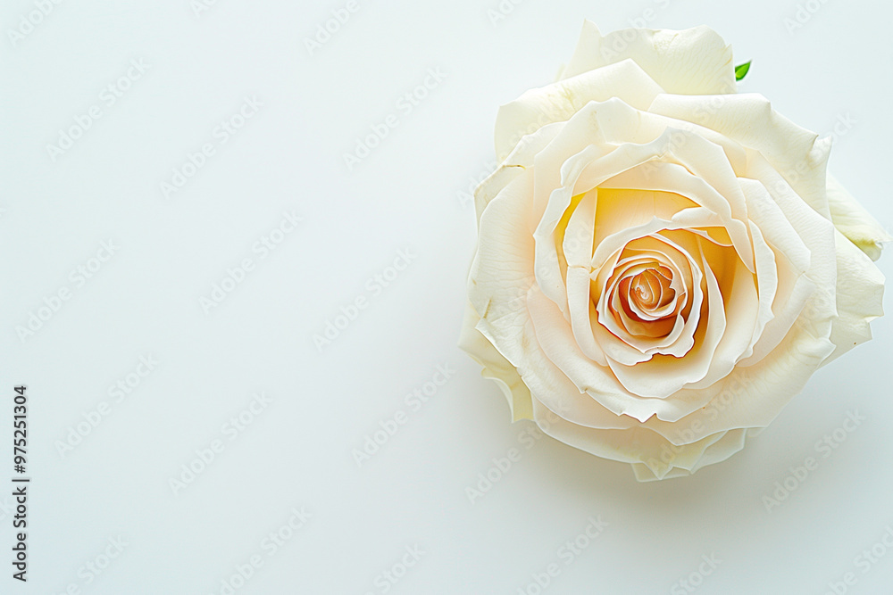 Single Rose on Clean Solid Background Single Rose on Clean Solid Background