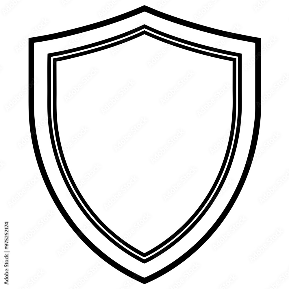 Shields vector on white backgroun Shields vector on white backgroun
