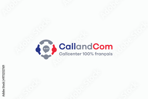 call center community logo design template