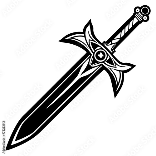 Swordson vector on white background