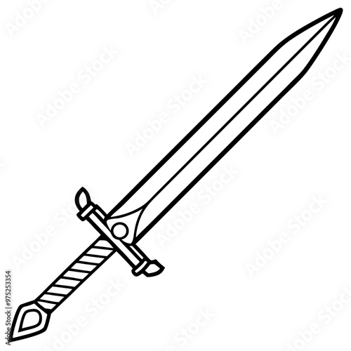 Swordson vector on white background