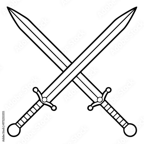 Swordson vector on white background