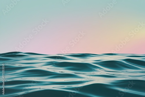 Calming Pastel Gradient with Tranquil Water Waves and Soft Noise Effect