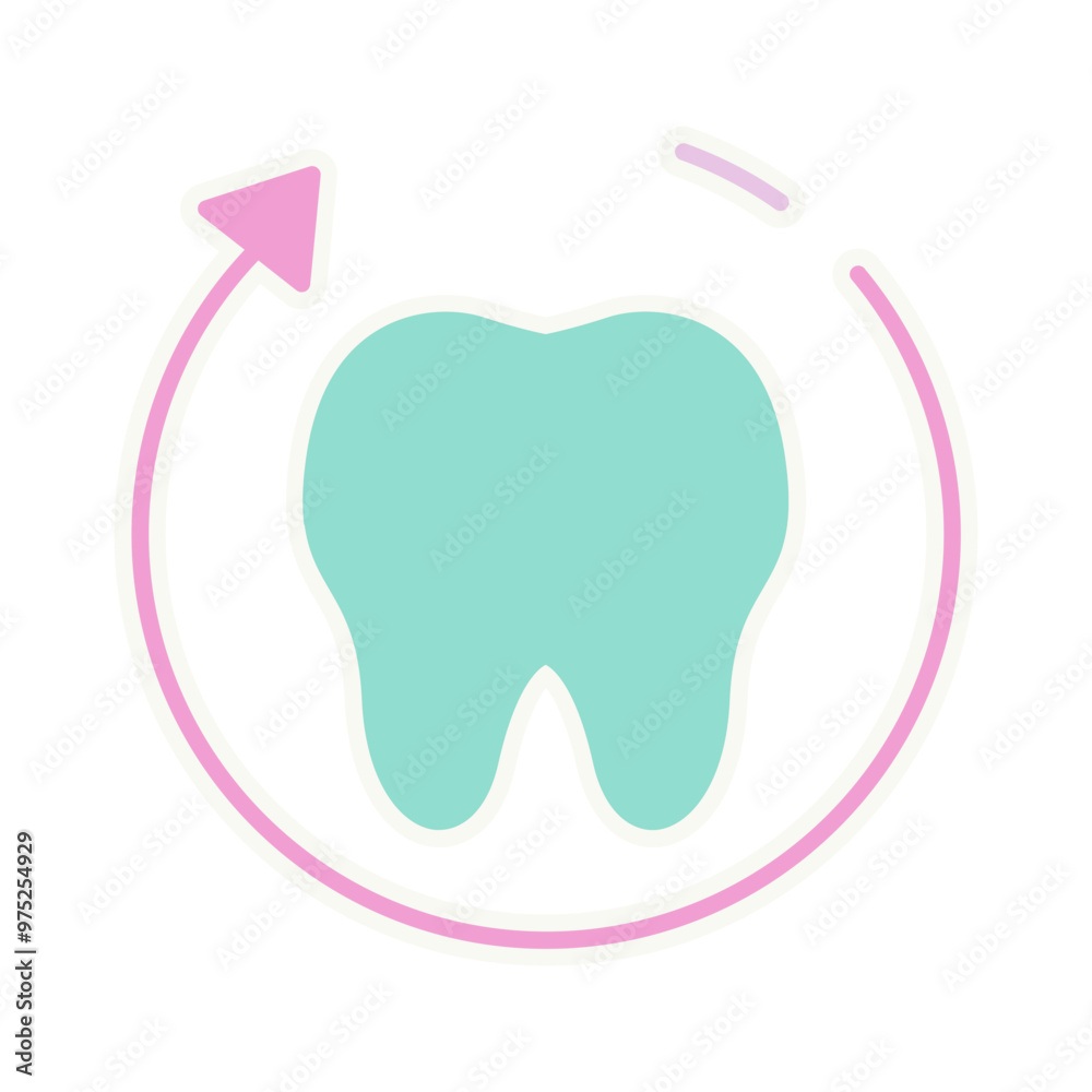 tooth with arrow tooth with arrow