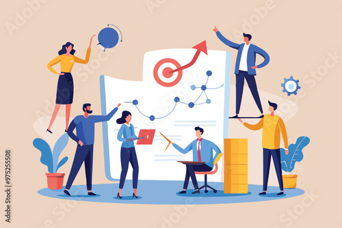 Strategic planning, plan to overcome difficulty or obstacle to reach goal or target, team brainstorm or competitor analysis