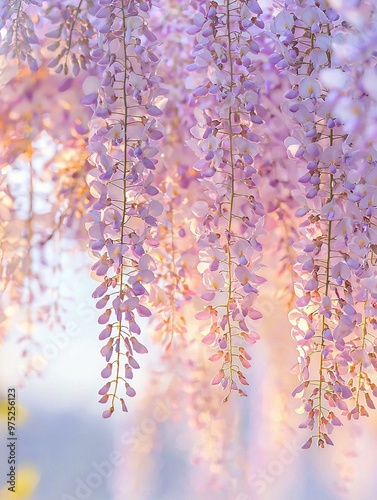 Wisteria in Full Bloom Light Purple