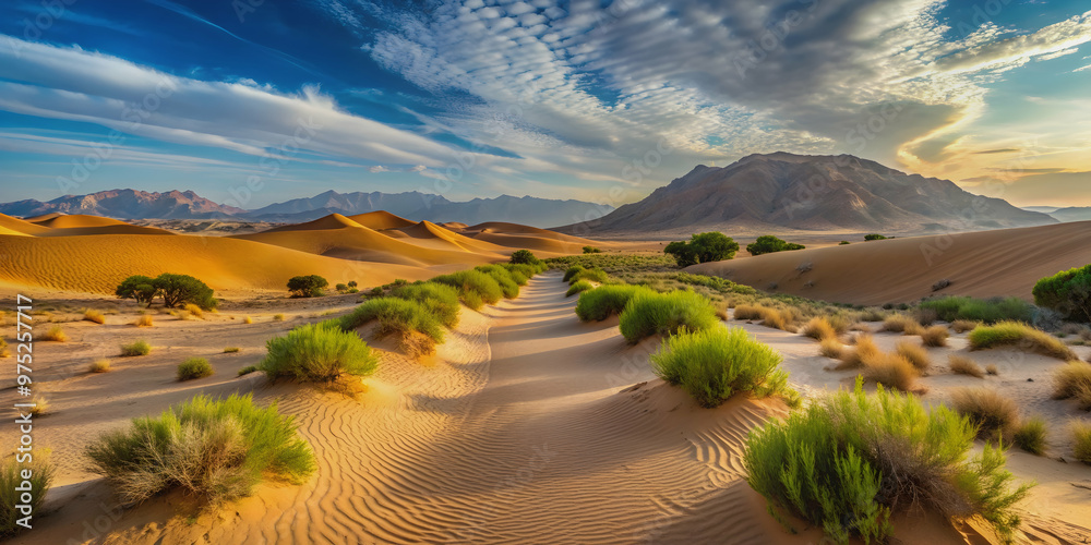 Sandy track vanishing into upscale desert scenery , desert, sand, track, trail, disappearing, beauty, stark, landscape Sandy track vanishing into upscale desert scenery , desert, sand, track, trail, disappearing, beauty, stark, landscape