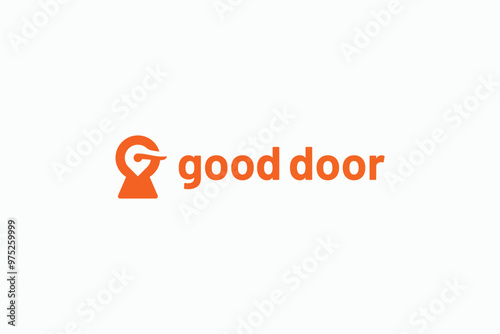 modern door logo design template