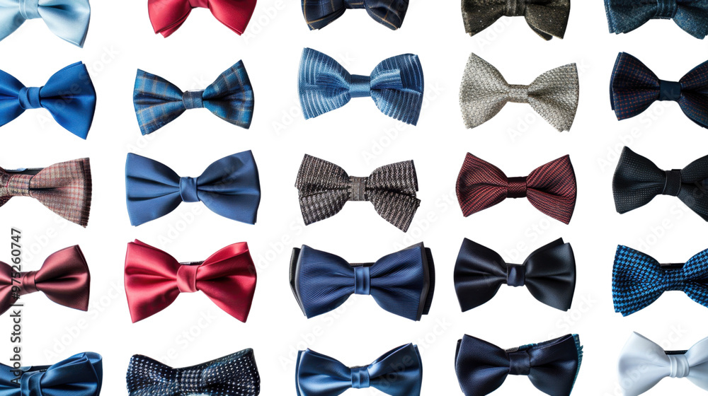 Different bow ties on transparent background Different bow ties on transparent background