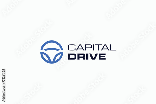 steering drive logo design template