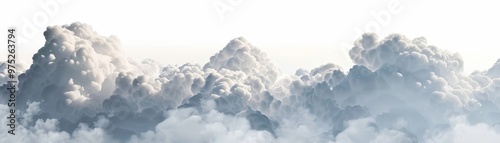 Aerial View of Puffy White ...