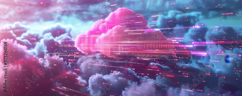 Digital Cloud in a Neon Sky...