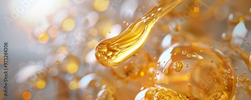 Golden Liquid Droplet with ...
