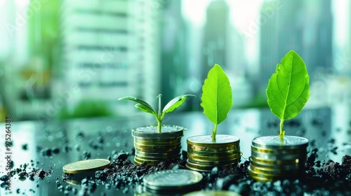 Growing Money - Stacks of C...
