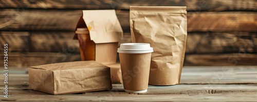 Paper Bag Coffee Cup Food P...