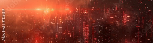 Red Cityscape An Aerial Vie...