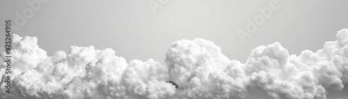 White Clouds Against a Gray...