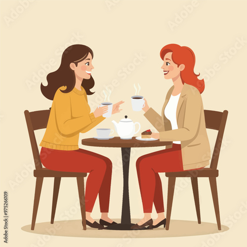 Friendly Conversation Over Coffee