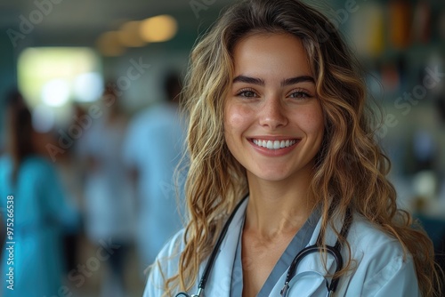 Smiling Woman Doctor Holding Prescription and Pen, Ready to Assist with Patient Care and Medicine