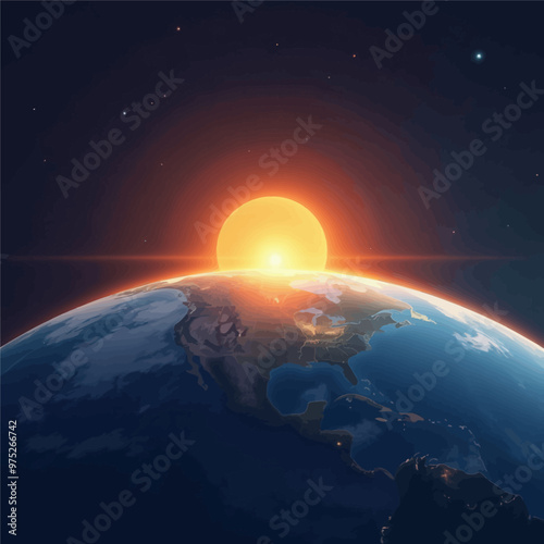 Earth at Sunrise: A View of the World