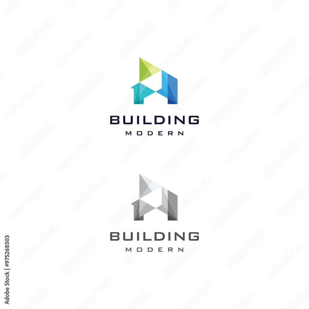 building colorful logo design template building colorful logo design template