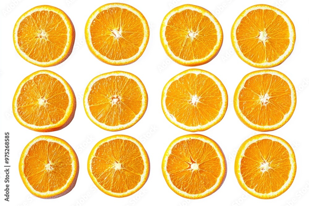 Orange slices. Fresh organic orange isolated on white background. Orange Collection, ai Orange slices. Fresh organic orange isolated on white background. Orange Collection, ai