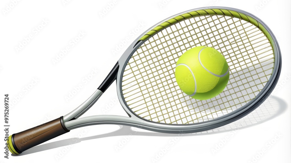 Tennis Racket Url Tennis ball and racket clipart with a transparent background Stock ...