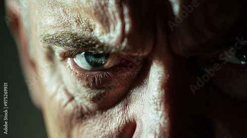 Wallpaper Mural Intense close-up of a man's eye, capturing deep emotion and intricate detail in the skin and expressions. Torontodigital.ca