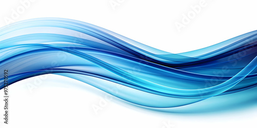 Abstract blue wave background with flowing lines and curves, abstract, blue, wave, background, flowing, lines, curves, design