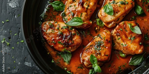 Wallpaper Mural Chicken in apricot sauce for summer dining. Torontodigital.ca