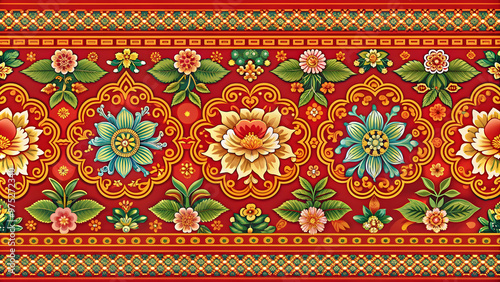 Chinese cultural seamless pattern for fabric and embroidery, Chinese, seamless, pattern, fabric, embroidery, traditional