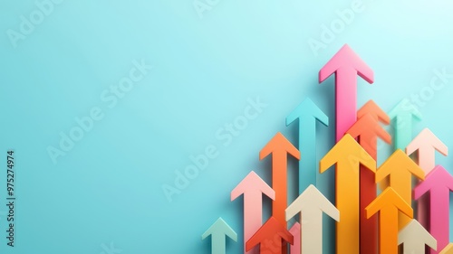 A group of colorful arrows spiraling upwards, representing collaboration and joint achievements in business