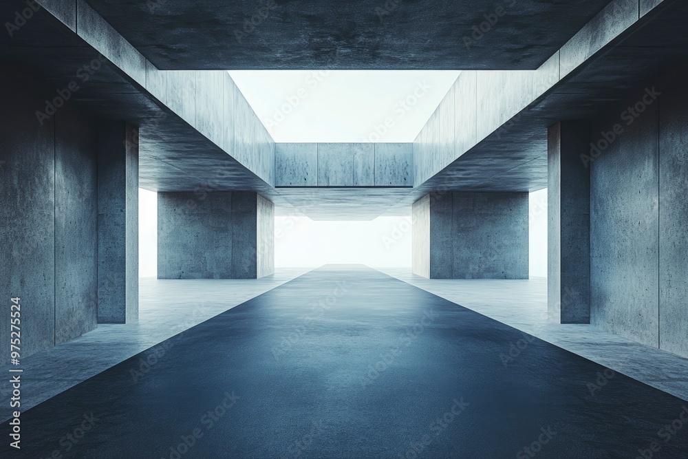 3d render of abstract futuristic architecture with empty concrete floor. Scene for car presentation , ai 3d render of abstract futuristic architecture with empty concrete floor. Scene for car presentation , ai