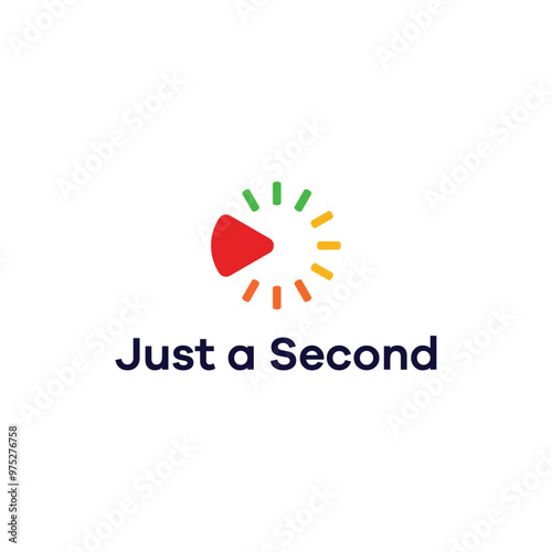 just a second , time play logo design