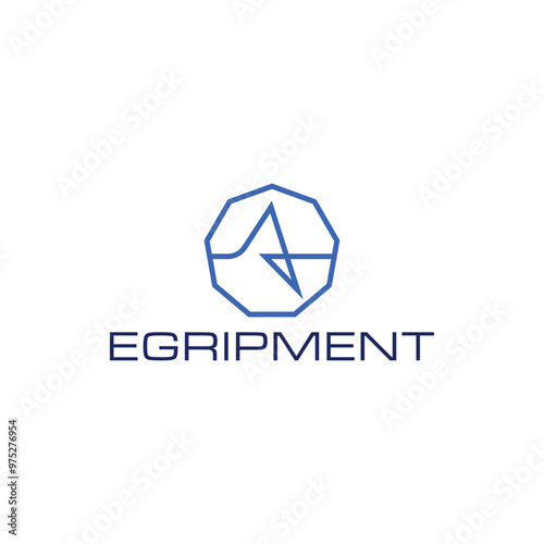 line mountain equipment logo design template