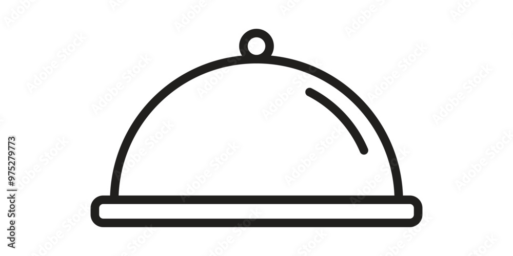 Fototapeta premium Cloche Vector Icon Design Illustration