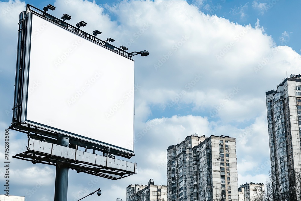 Billboard sign mockup in the urban environment, blank space to display your advertising or branding campaign , ai Billboard sign mockup in the urban environment, blank space to display your advertising or branding campaign , ai