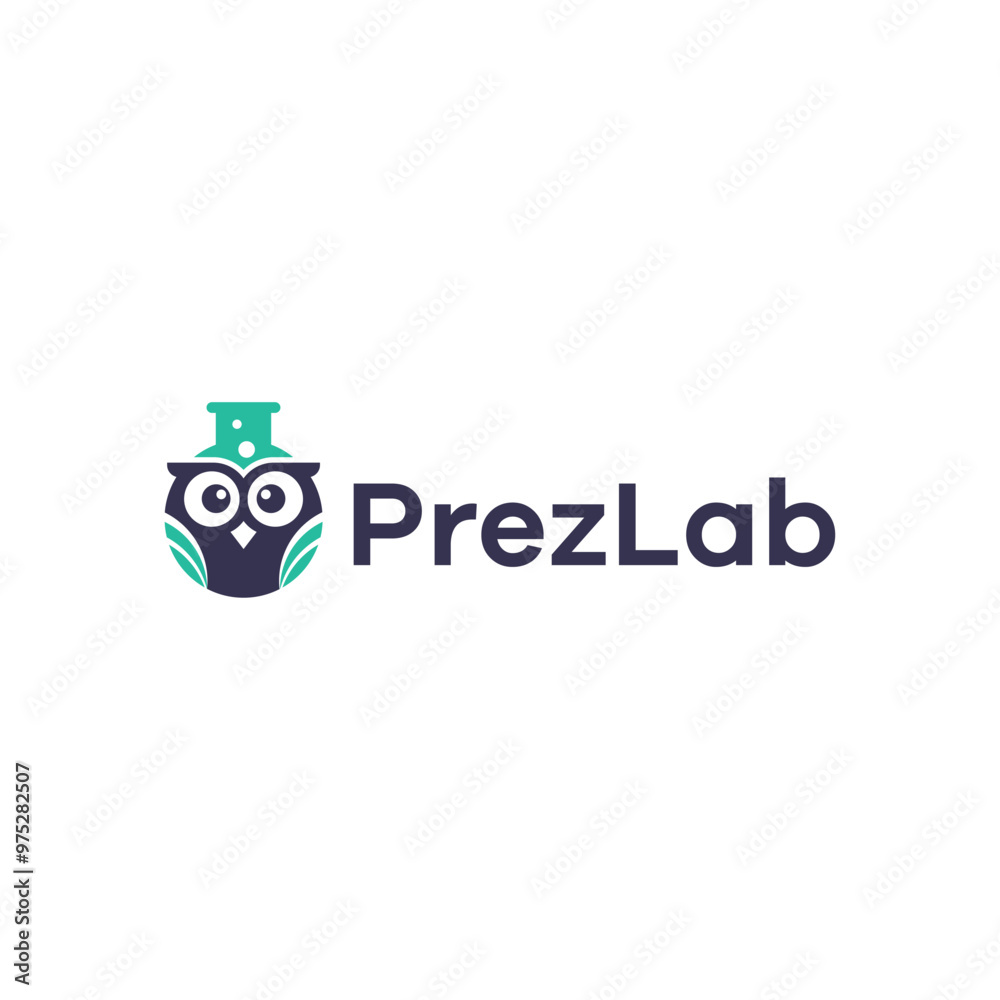 owl laboratory science logo design template owl laboratory science logo design template