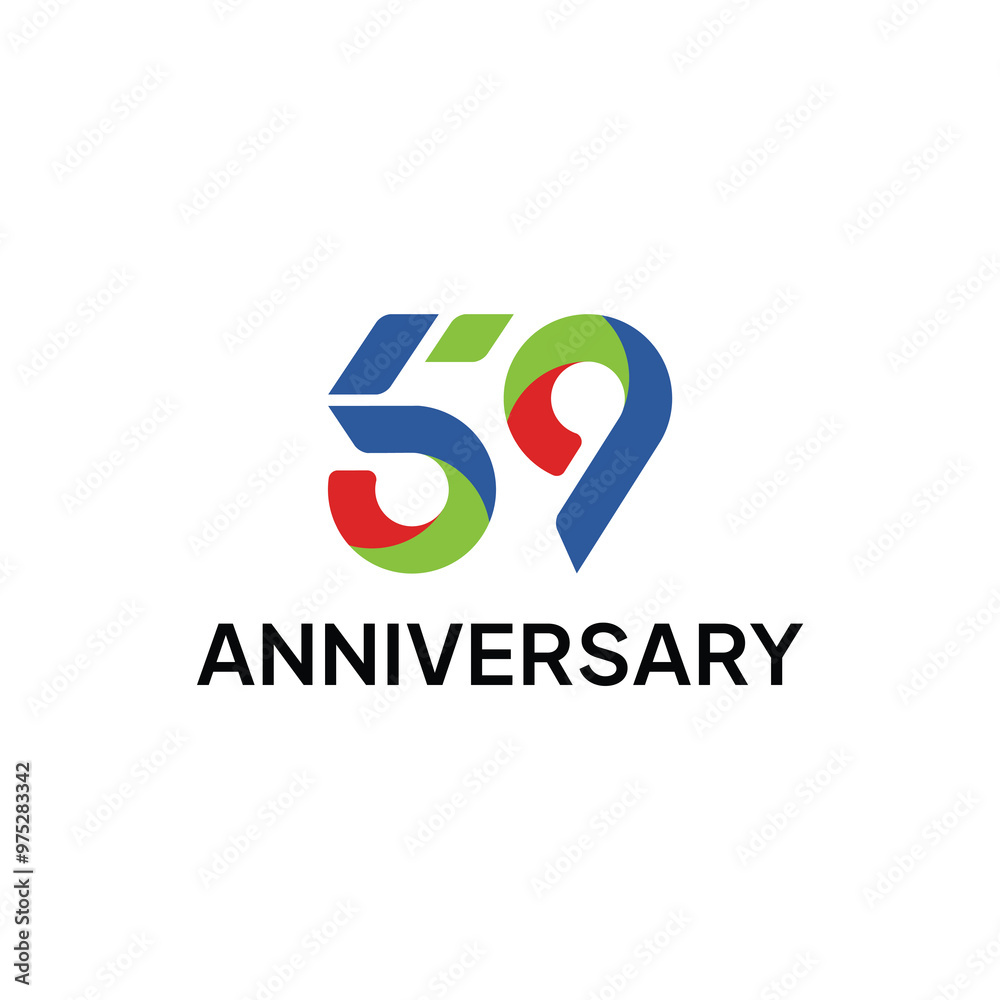 modern number 59 logo design. good use for anniversary symbol modern number 59 logo design. good use for anniversary symbol