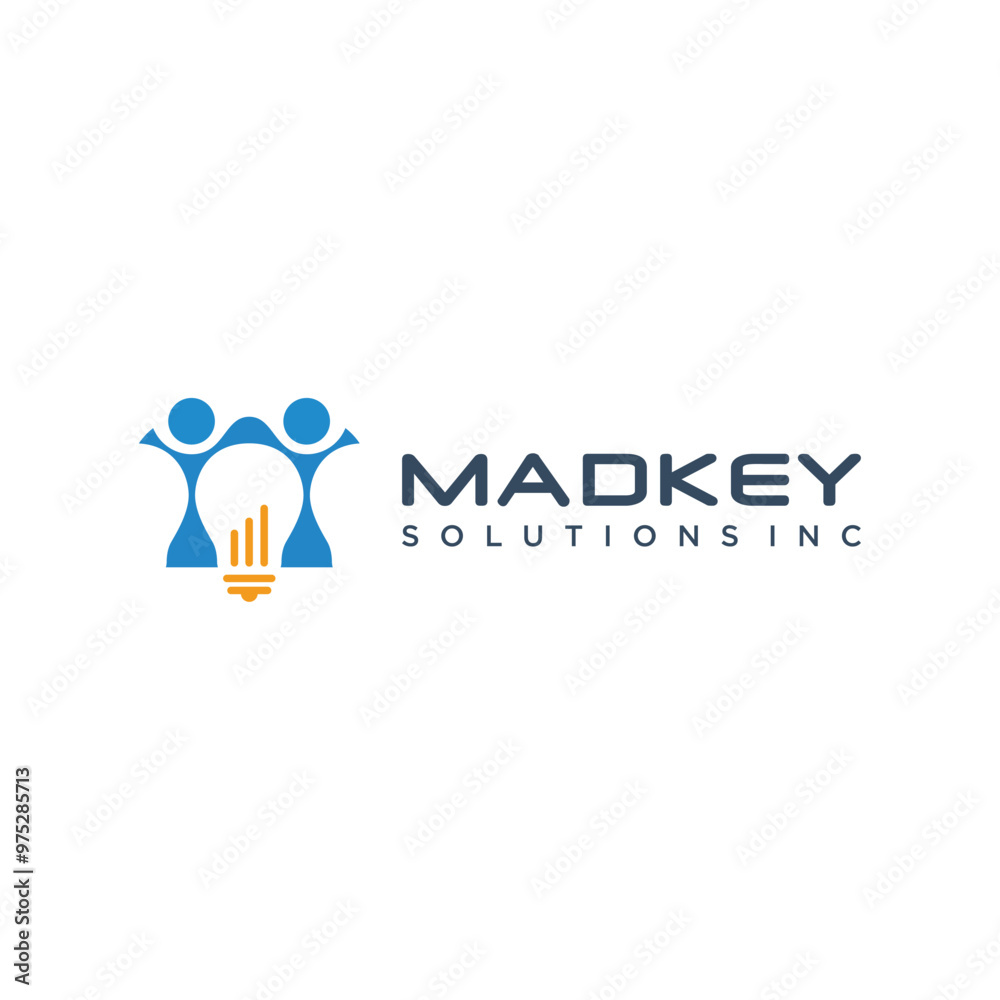 idea lamp with two people logo design for solution idea lamp with two people logo design for solution