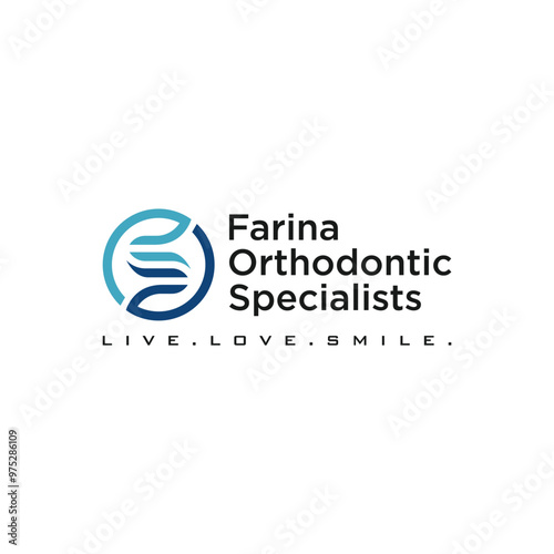 orthodontic specialists with letter S logo design template