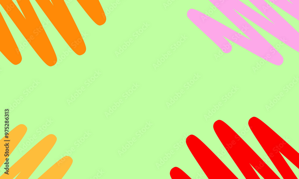 abstract color drawing pencil scribbles on white background. features abstract precis colorful strokes, perfect for kids background themes. Each stroke is isolated on a green background. watercolor

