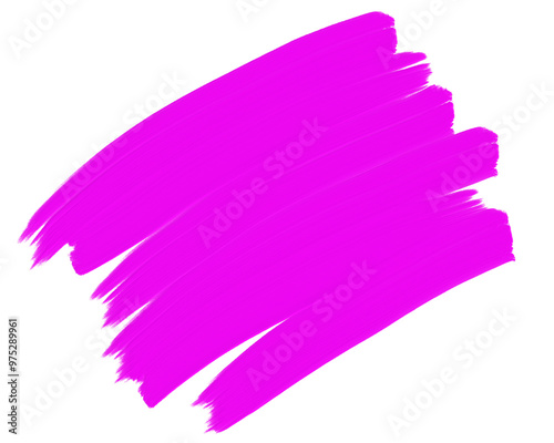 Brushstroke, Grunge brushes, oilpiant style stroke, Strokes of pink , color_fuchsia pink isolated on transparent background