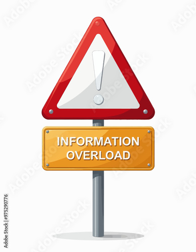 Information Overload Road Sign Illustration