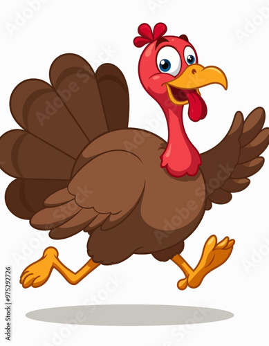 Cartoon Turkey Running 
