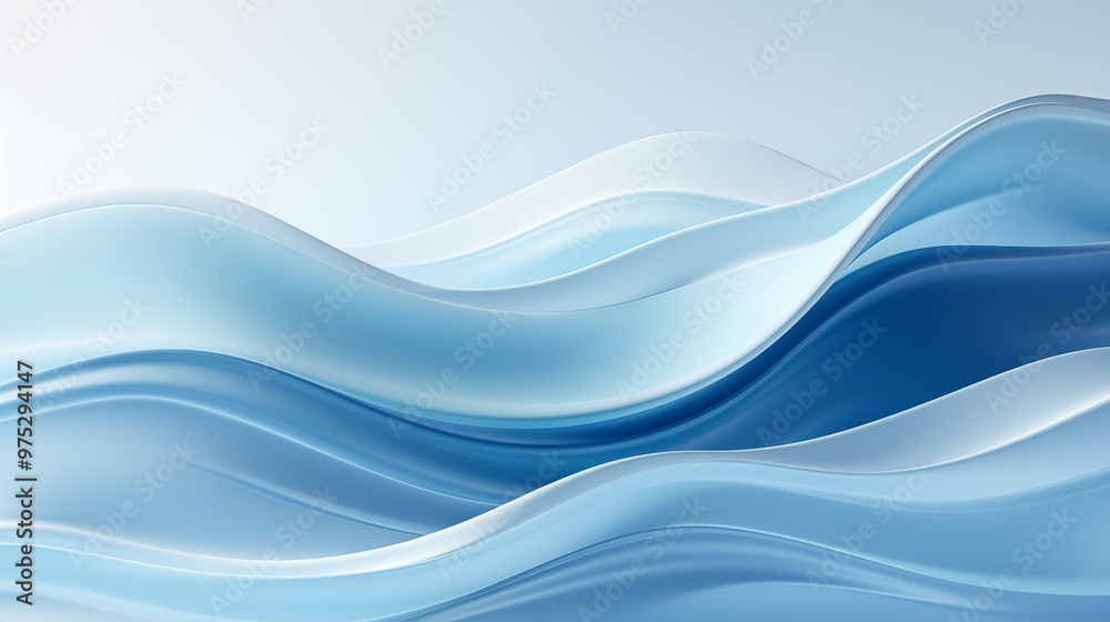Fototapeta premium A modern and minimalistic background in soft pastel blue, with subtle gradients and abstract shapes floating gently, perfect for professional presentations, clean and calming design 