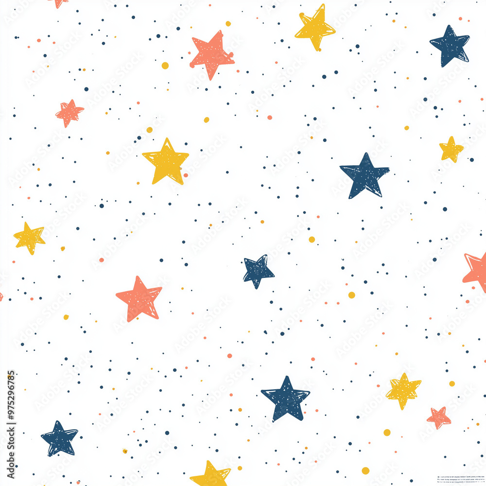 Scattered Star Pattern: Cosmic Background Vector Illustration Scattered Star Pattern: Cosmic Background Vector Illustration