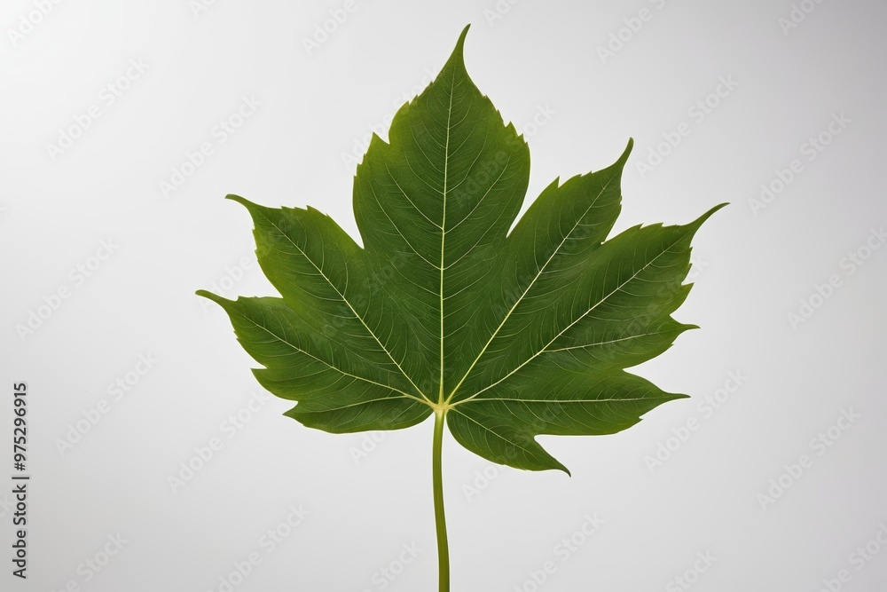 Fototapeta premium a leaf with a white background 