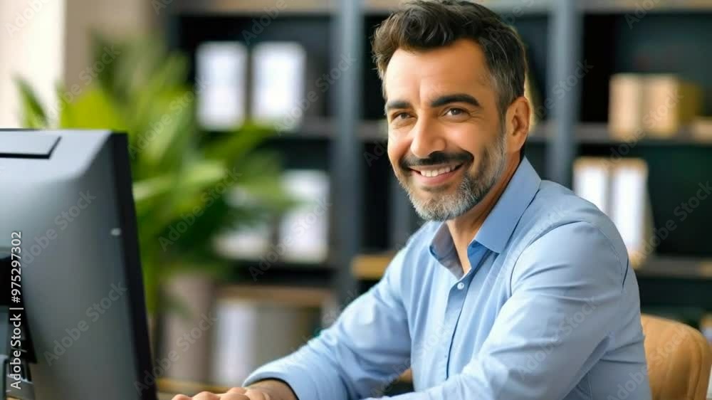 a businessman is smiling a businessman is smiling